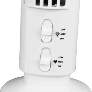 타워 선풍기 블레이드리스 오 책상 90도 진동 조용한 휴대용 USB 가정용 침실 사무실용 조명 흰색