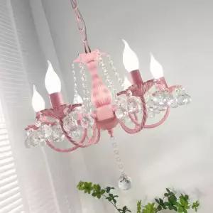 핑크 샹들리에 식탁등 인테리어 천장꾸미기