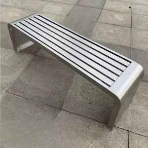 야외 스테인레스 벤치의자 정류장 공원 정원 벤치 스텐