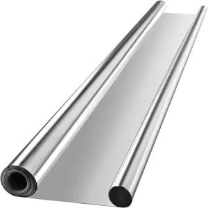 비보선 고반사 마일라 필름 롤 4FT x 야외 재배실 실내 장식 알루미늄 페인트 코팅 2 밀 실버