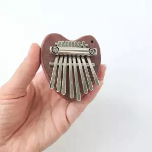 하트형 칼림바 미니 우드