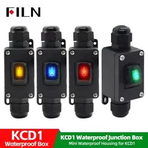 FILN 10A 12V 24V 110V 220V 방수 접속함(조명식 로커 스위치 포함) IP66 실외/해양 전기 설치용