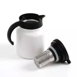 보온보냉 YO32QJ27 주전자 화이트 900ml 작은 부엌 캠핑 꽃차