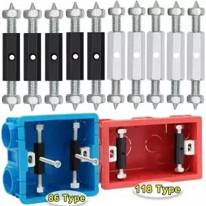 10pcs 벽 스위치 소켓 카세트 수리공 조정 가능한 나사 렌치 86/118 유형 전기 액세서리와 지원 막대