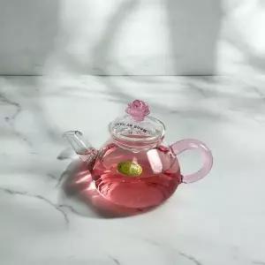 핑크로즈 YS19XC57 스프링거름망 유리 다관 차주전자 150ml