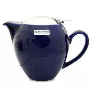 제로재팬 DI05ZV65 티포트 라운드 350ml 마린블루 도자기티포트