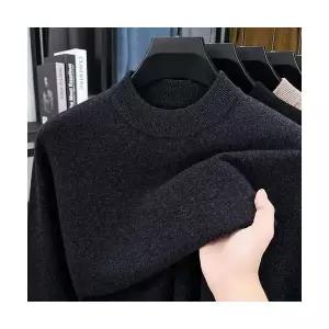 미비다 남성 폴라 니트 스웨터 가을 울 캐주얼 솔리드 코튼 반하이넥 ADOR3