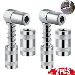 90도 그리스 커플러 건 어댑터 피팅 도구 팁 3 조 앵글 스위블 스냅 오른쪽 트럭 자동차용