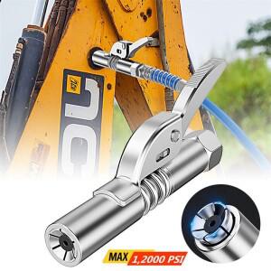 그리스 커플러 퀵 잠금 노즐 헤비듀티 고압 이중 핸들 기어 오일 누출 없음 업그레이드 버전