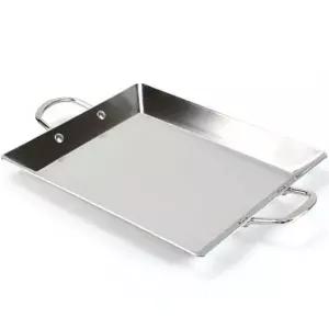 업소용 HU46GL80 인덕션 스테인리스 사각 철판 전골팬 중형 볶음 요리틀