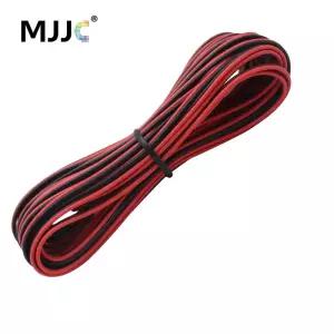 5M 10M 20M 2Pin 22AWG 연장 와이어 케이블 사용 12V 24V 2835 5050 단색 LED 스트립 라이트 레드 블랙