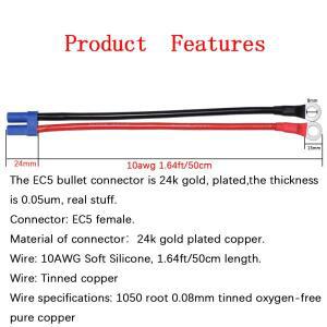 EC5-O링 단자 케이블 암-O 아일렛 플러그 커넥터 10AWG RC ESC 충전기 측면 전원