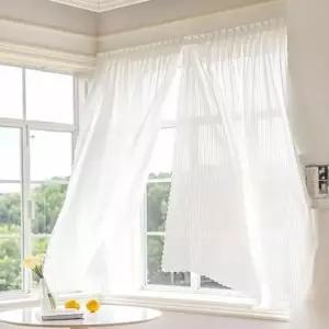 커텐 무타공 현관중문커튼 창문 가림막천 레이스 주방가림막커튼