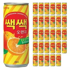 [롯데칠성음료]롯데 쌕쌕 오렌지 240ml x 30캔