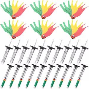 타이어 트레드 깊이 게이지 브레이크 라이닝 세트 컬러 코딩 두께 자동차 패드 측정 도구 30개