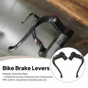 2피스 브레이크 레버 세트 바 엔드 MTB TT 타임 트라이애슬론 암레스트 자전거 사이클링 부품 블랙 픽시