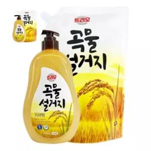 트리오 곡물설거지 우리현미 750ml용기 3개