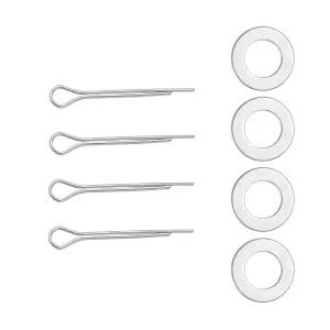 휠바로우 트롤리용 범용 스페이서 교체 가든 왜건 핸드 트럭 잔디 깎는 기계 스테인리스 스틸용 8개 및 핀