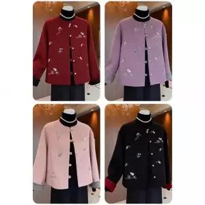 설맞이옷 여자모직코트 봄옷 봄가을 모직코트 ible3