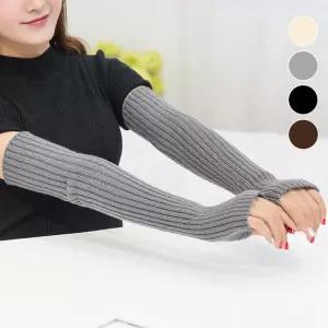 사무실 직장인 윈터 암워머 와이드 골지 니트 팔토시 uif6+2nEs