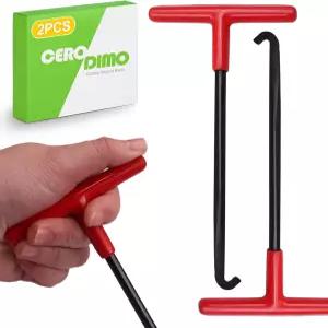 CeroDimo 2피스 배기 스프링 풀러 공구 오토바이용 T 핸들 후크 더트바이크 트램펄린 및 기계 유지보수