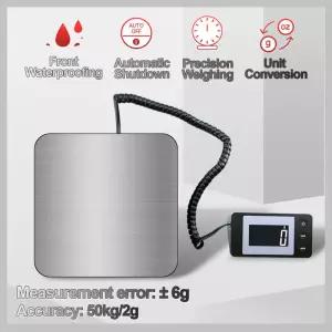 고정밀 디지털 저울 50kg/2g 전자 플랫폼 유선/무선 소포 애완 동물 익스프레스 무게 백라이트 포함