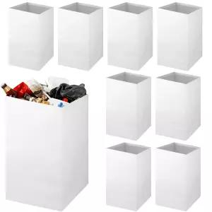 파티용 30갤런 일회용 쓰레기통 8팩 대형 휴대용 독립 접이식 쓰레기 재활용 상자 이벤트 및 결혼식을 위한