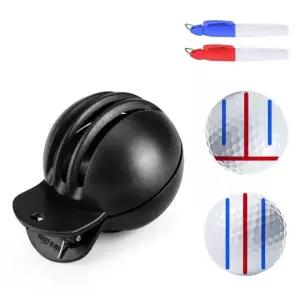 페이드 저항성 골프공 라이너 고급 디자인 볼 마킹 도구 2개의 스탬프 마커가 있는 정렬 1개 정밀 퍼팅을