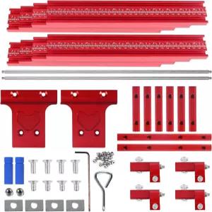 평행 레일 가이드 시스템 업데이트 버전 목공 트랙 톱 합류 세트 알루미늄 합금 원형 고정 브래킷 범용