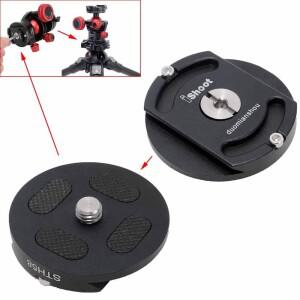 IShoot 삼각대 헤드 마운트 컨버터 퀵 릴리스 어댑터, 캔틸레버 유체 볼 헤드용, Arca-Swiss 핏 플레이트