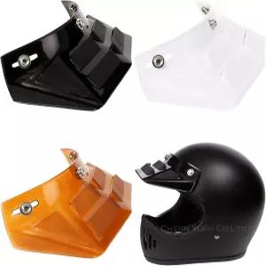 빈티지 3-스냅 헬멧 선쉴드 통풍 바이저 피크