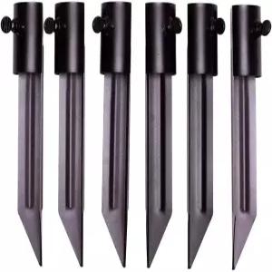 티키 토치 스탠드의 야외 조명 스테이크 3/4인치 10개 플래그 태양광 및 라이브 불꽃 금속 접지 스파이크