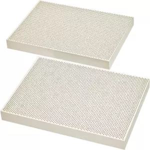 2PCS 벌집 세라믹 납땜 보드 사각 고온 저항 패널 - 주얼리 용접 블록 주조 금 용융용 내화 가열판 페인트