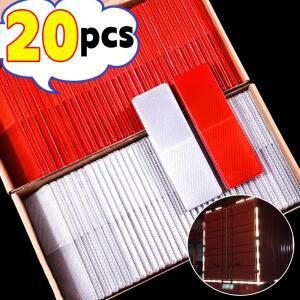 Safurance 자전거 트럭 트레일러 자동차 플라스틱 반사판 야간 안전 경고 스티커 테이프 플레이트 호환