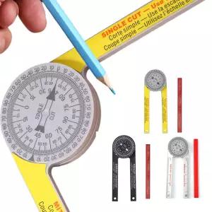 마이터 톱 각도기 건축업을 위한 내부 및 외부 각도 측정기 고정밀 목공 절단 포지셔너