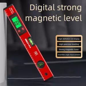 LED 디스플레이 디지털 각도기 0-90 ° 범위 30-100cm 길이 전자 경사계 고정밀