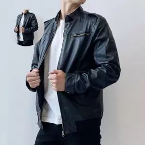 남자 가죽 자켓 외투 남성 점퍼 아우터 블랙 WR