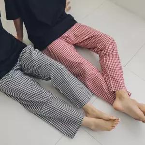 [글램공감]모네 체크 남여공용 커플잠옷 파자마바지