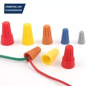 50pcs 고속 와이어 커넥터 P1 P2 P3 P4 P6 전기 절연 트위스트 압착 단자 AWG22-10 너트 스프링 엔드 캡 회