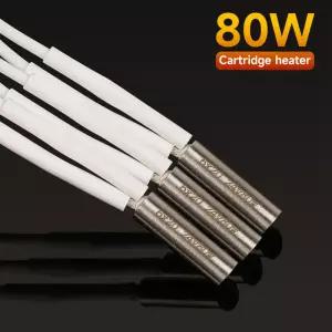 KINGROON 24V 80W 히터 카트리지 E3D V6 화산 핫 엔드 3D 프린터 부품 용 6*20mm 1M 고온 빠른 가열 튜브