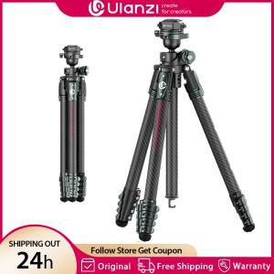 울란지 JJ05 1.84M 글라이드고 비디오 전문가용 삼각대 (360도 회전) ° Pan BallHead UKA 퀵 릴리스 카본