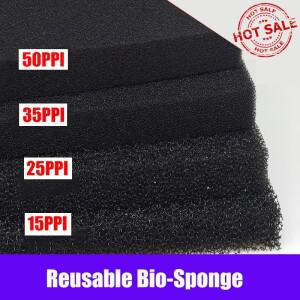 재사용 가능한 생화학 스폰지 워터 필터 물고기 탱크 연못 폼 바이오 수족관 액세서리 블랙