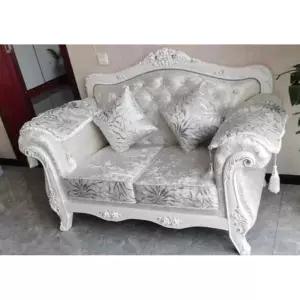 유럽풍 엔틱소파 거실 2인용 패브릭 주택 린넨 북유럽 커버