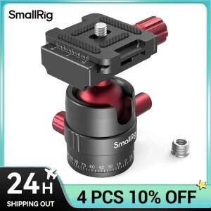 SmallRig 삼각대 볼 헤드 360도 회전 파노라마 DSLR 카메라 3034용 1/4인치 퀵 슈 플레이트 포함
