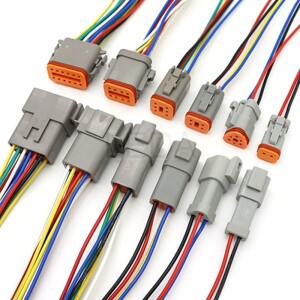 1Pcs DT 방수 자동차 커넥터 15cm 배선 DT06-2S/DT04-2P 3P 4P 6P 8P 12P 수 암 플러그 소켓