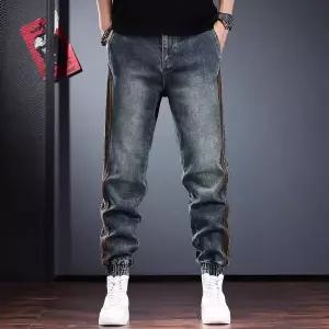 바지 남친 가을 빈티지 배기청바지 스트라이프 배기핏 조거 청바지 배기 admr3