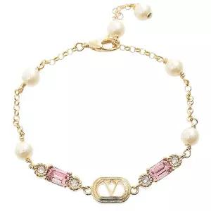 [발렌티노][VALENTINO]발렌티노 메탈&크리스탈 팔찌 8W2J0BH8 QVS BUK