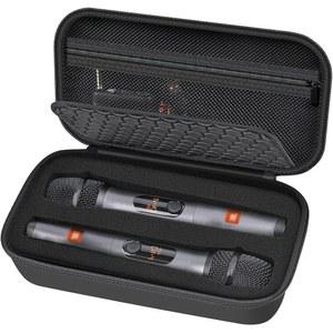 [미국배송] JBL 투 마이크 시스템 및 파티박스와 호환되는 COMECASE 무선 케이스 탈착식 프리컷 폼이 있는 하드 트래블 백 노래방 노래 리시버 액세서리용 디바이더 메시 포켓-블랙
