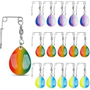 낚시 스피너 블레이드, 콜로라도 블레이드 스무스 스푼이 장착된 스피너베이트 와이어 키트 지그 샤프트 미끼 교체 액세서리 제작