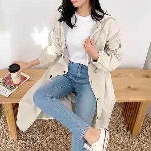 [다잇템]여자 후디 야상 FW 트렌치코트 롱 재킷